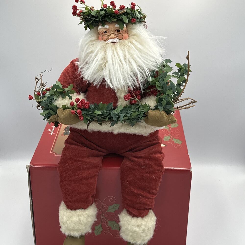 Hallmark Christmas Santa Pere‎ Noel Plush Figure Decoration Shelf Sitter 15"